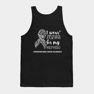 I Wear Zebra For My Nephew Neuroendocrine cancer Awareness Tank Top